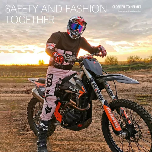 Miniatura 6 de FMY Gafas de motocross para hombres, mujeres y jóvenes, antiarañazos, a prueba de polvo, UV400 ATV