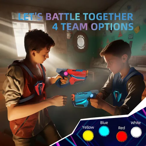 Miniatura 4 de Conjunto de Laser Tag de 2, Juego de Laser Tag con Chalecos de Pantalla de Puntuación LED para Niños, Adolescentes y Adultos, Juguetes de Regalo