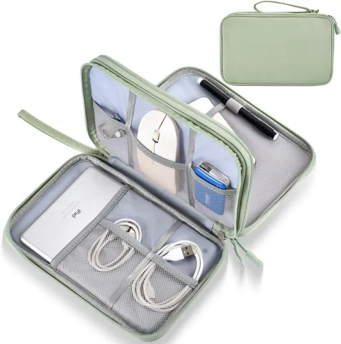 Miniatura 23 de CAAORDKSO Bolsa Organizadora de Electrónicos para Viaje, Estuche Pequeño Organizador de Cables Impermeable, Bolsa de Accesorios, Estuche Electrónico