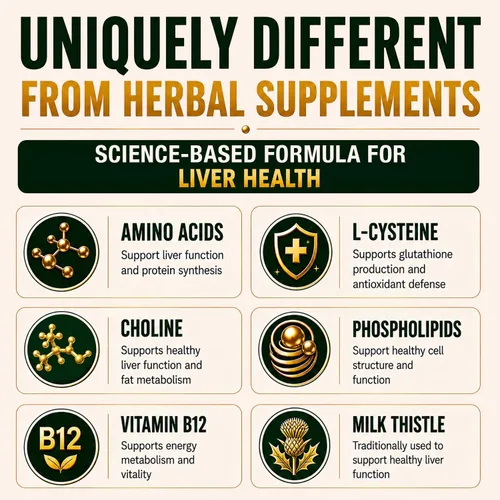 Miniatura 3 de LIVERITE Ayuda hepática con cardo mariano 150 cápsulas, suplemento de apoyo hepático con aminoácidos, colina, cardo mariano y vitamina B12 - Apoya