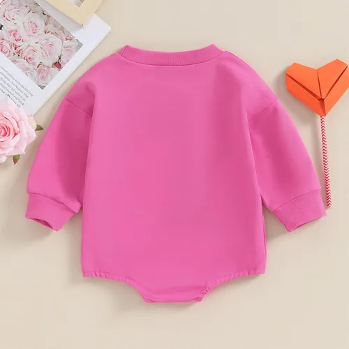 Miniatura 8 de Socutebabe Mameluco de burbujas para el día de San Valentín para bebé, niña y niño, diseño de corazón