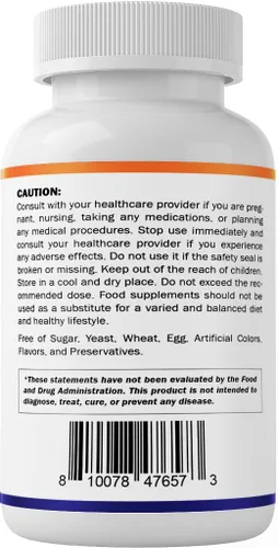 Miniatura 8 de Vitamatic Ácido alfa lipoico 1200 mg por porción, 120 cápsulas – Sin gluten, cápsulas vegetarianas, sin soja y sin OMG