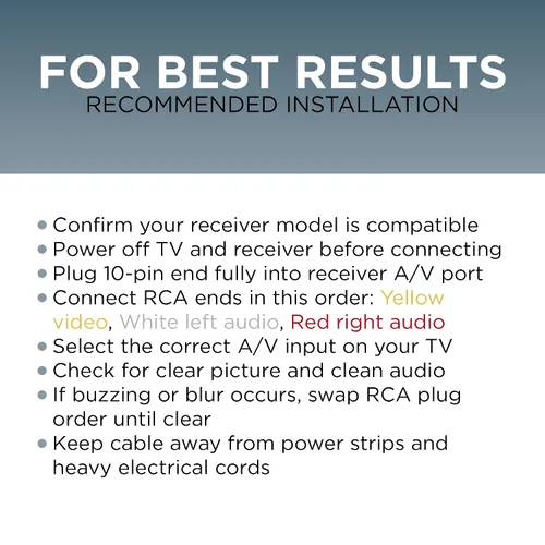 Miniatura 7 de THE CIMPLE CO Cable DIN de audio y video de 10 pines, no cable S-video, 12 pies, compuesto RCA, compatible con DIRECTV AT&T: H25, C31, C41, C41-W
