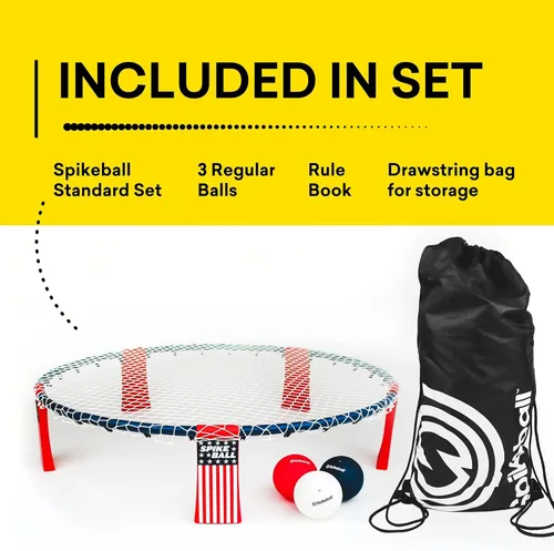 Miniatura 6 de Spikeball Kit estándar de 3 pelotas - Juego para el patio, la playa, el parque, interiores