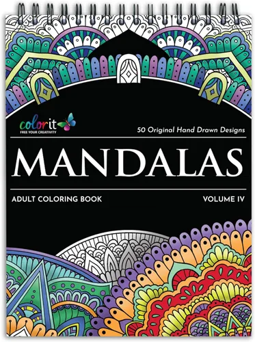 Miniatura 10 de Libro Para Colorear Mandala Para Adultos Con Papel Grueso De Calidad Artística, Tapas Duras Y Encuadernación En Espiral De ColorIt