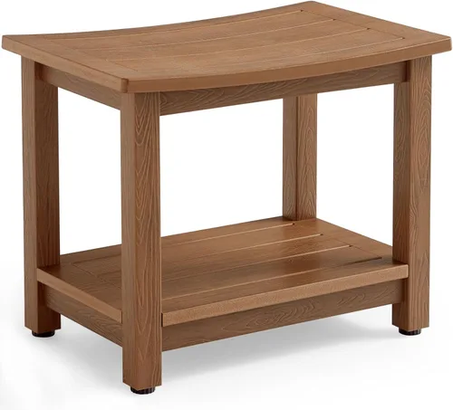 Miniatura 14 de Banco de ducha resistente para ducha interior, taburete de baño de poliéster blanco para afeitarse las piernas o asiento de baño de spa, asiento