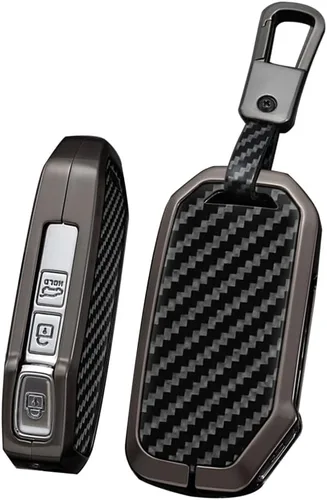 ontto Funda para llave de coche con llavero para Kia Ceed Cerato Forte NIRO Seltos Sorento Soul Sportage R/GT Stinger GT Telluride Smart Key Fob