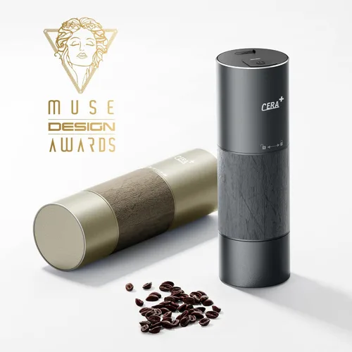 Miniatura 4 de CERA+ CGE01 - Molinillo de café eléctrico portátil para rebabas, adecuado para viajes, camping, senderismo con bolsa, color dorado
