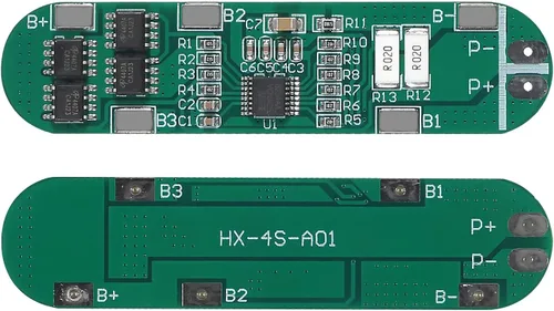 Miniatura 3 de Alinan 6 unids 4S 14.4V 14.8V 16.8V 5A 18650 placa de protección de batería de litio Protección contra sobrecarga BMS Módulo de circuito PCB