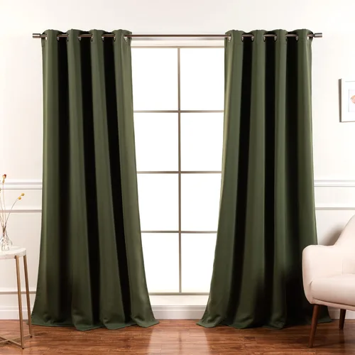 Miniatura 29 de Best Home Fashion Cortinas Opacas 2 Paneles - Tratamiento de Ventana con Aislamiento Térmico Premium Cortinas Opacas para Dormitorio - Parte Castaño