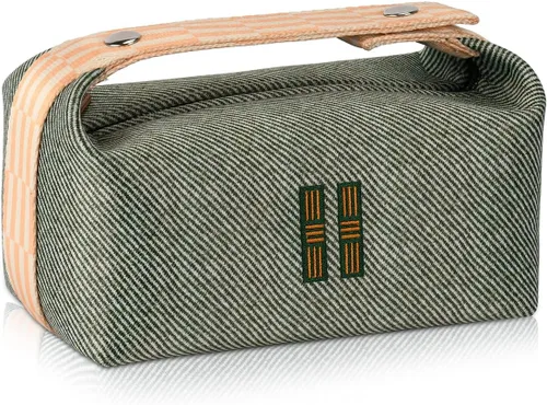 Miniatura 8 de Bolsa de maquillaje de moda para mujer, bolsa de viaje de lona naranja y roja, organizador de cosméticos colgante para mujer
