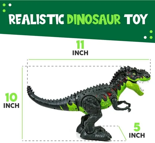 Miniatura 6 de Toysery Tyrannosaurus T-Rex - Juguete de dinosaurio caminante para niños. Luces LED y sonidos realistas, para niños de 3 a 12 años de edad
