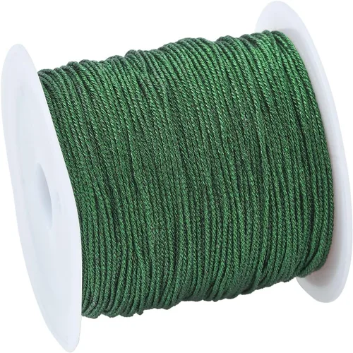 Miniatura 8 de LiQunSweet Cuerda metálica de oropel de 27 yardas de 0.031 in/12 capas, hilo metálico para adornar el paquete de regalo, color verde oscuro