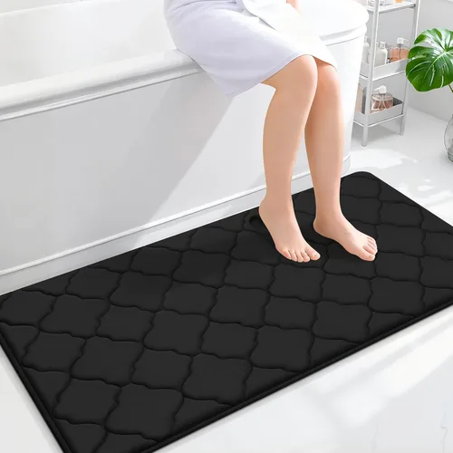 Miniatura 277 de OLANLY Alfombra de Baño de Espuma Viscoelástica de 24 x 16 pulgadas, Ultra Suave y Absorbente, Alfombras de Baño Antideslizantes, Cómodas, Lavables