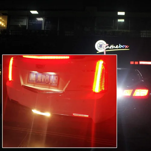 Miniatura 6 de Lente roja LED freno trasero antiniebla luces reflectoras para Chevrolet Camaro Traverse 2016-2020, Pontiac G8 2008 2009, Cadillac ATS XT5
