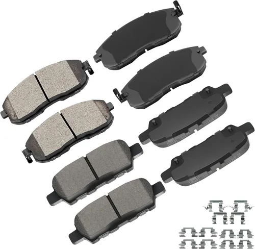Miniatura 17 de CCIyu Juego de pastillas de freno de cerámica delanteras y traseras D882/D883 para Buick Rainier (2004-2005), Chevrolet SSR (2003-2005), Chevrolet