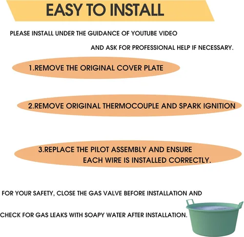 Miniatura 6 de SP20075 SP20305A Kit de reemplazo de calentador de agua para calentador de agua GG50T06AVH00 AS39845 22V40PF1 compatible con Rheem, Protech, GE