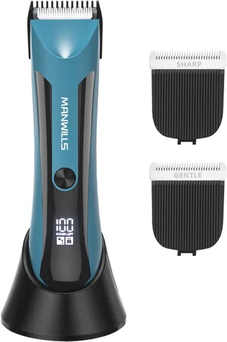Recortadora de pelo corporal para hombre, afeitadora corporal, recortadora de pelo de ingle para hombres, impermeable, uso húmedo/seco, recortadora