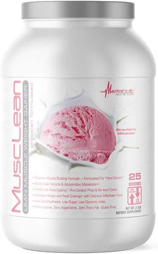Miniatura 13 de Metabolic Nutrition - Musclean - Batido, reemplazo de comidas con alto contenido de proteínas de suero de leche, nutrición de mantenimiento, baja