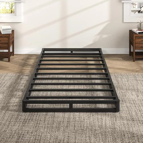 Miniatura 6 de Somier de 5 Pulgadas para Cama Individual, Base de Colchón Metálica Resistente con Funda de Tela, Montaje Fácil, Capacidad de 680 kg