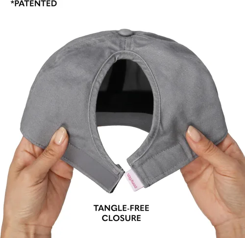 Miniatura 4 de Ponyflo Sombrero de cola de caballo de algodón, gorras de cola de caballo para mujer, diseñadas para todo tipo de cabello