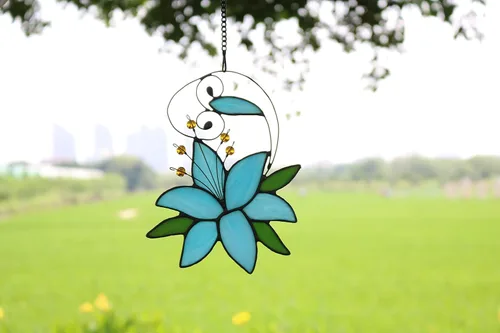 Miniatura 6 de Regalo de flores de lirio para mujeres, regalos de amor para el día de la madre, aniversario, regalo de cumpleaños floral para ella, vidrieras