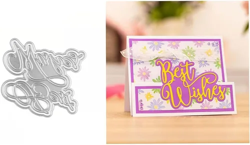 Miniatura 7 de Briartw Troqueles de corte de mejores deseos, palabras frases, sombra, sentimiento, troqueladora para hacer tarjetas, letras del alfabeto, álbumes
