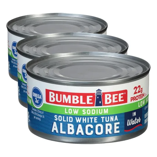 Miniatura 12 de Bumble Bee - Atún blanco sólido en aceite, lata de 12 onzas, atún capturado en estado salvaje, 0.74 oz de proteína por porción, alto en omega-3, sin