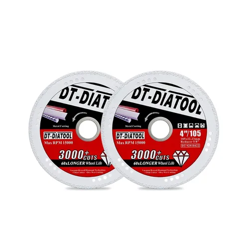 Miniatura 11 de DT-DIATOOL Ruedas de corte de diamante de 4 x 7/8 "para cuchillas de corte de metal de acero y hierro para amoladora angular