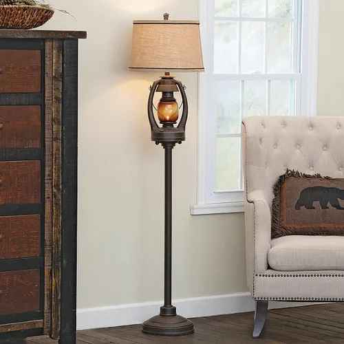 Miniatura 20 de Black Forest Decor Lámpara de elevación con asta de venado de cabaña - Lámpara rústica de cabaña con globo de vidrio sembrado