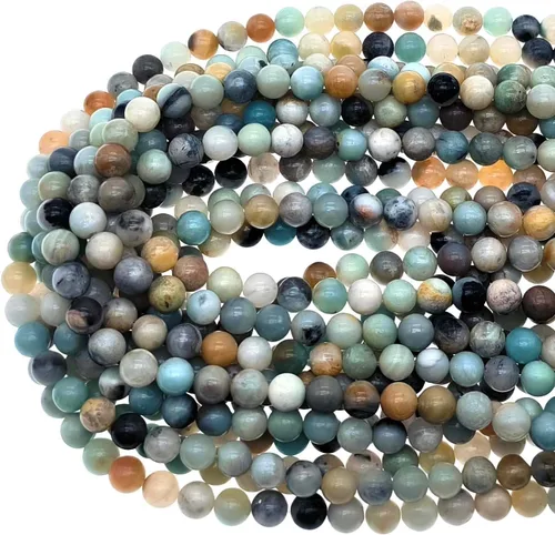 Miniatura 32 de Cuentas redondas naturales de aguamarina púrpura de 0.394 in materiales de bricolaje pulsera, collar, aretes, fabricación de cuentas de ágata