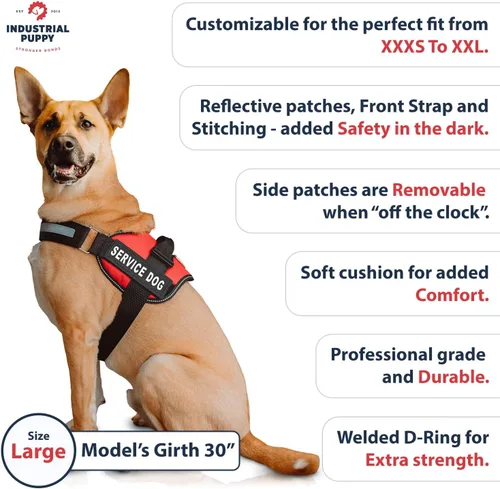 Miniatura 4 de Arnés Industrial Puppy para perros con correas y asa, y chaleco con parche reflectante, en un cómodo diseño de malla, Hot Pink Rosa encendido