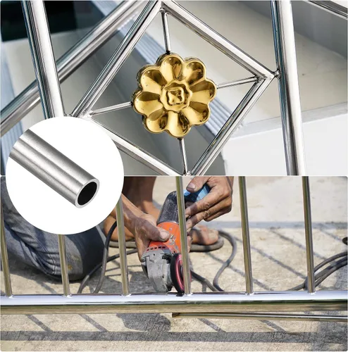 Miniatura 3 de METALLIXITY Tubo de acero inoxidable 304 (0.236 in de diámetro x 0.020 in de pared T x 11.811 in de largo), 2 piezas, tubo recto - para muebles