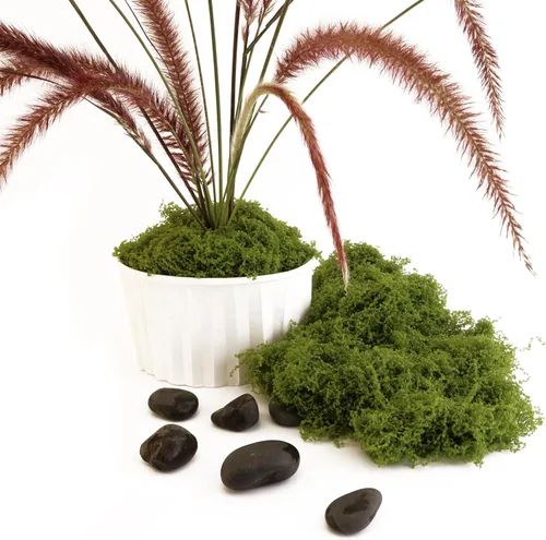 Miniatura 3 de Caiyjhao El musgo artificial se utiliza para plantas en macetas, manualidades de césped falso para decorar jardines de bosques verdes y rellenos