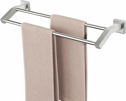 Miniatura 13 de Alise Toallero doble de baño, toallero para baño, lavabo de baño, acero inoxidable SUS304 de 24 pulgadas, soporte de pared, color negro mate