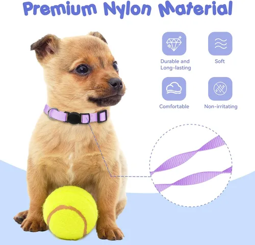 Miniatura 4 de Collares para Cachorros para Camada, Collares para Cachorros Pequeños de Nylon Suave de Seguridad para Parto de Camada para Mascotas Recién Nacidas