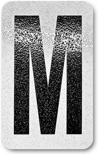Miniatura 72 de Despegar y pegar individuales, números y letras de aluminio reflectantes, se adhiere al hormigón, madera, metal, azulejos, ladrillo, vidrio
