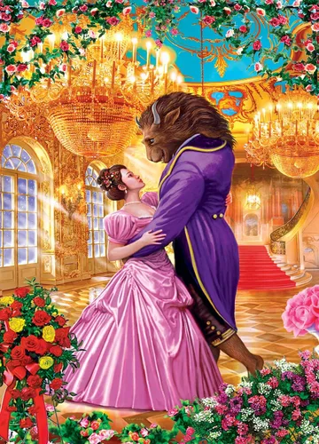 Miniatura 2 de MasterPieces Rompecabezas de 1000 piezas para adultos, familia o jóvenes, La Bella y la Bestia, 19.25 x 26.75 pulgadas