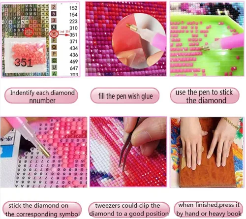 Miniatura 4 de Kits de pintura de diamantes de dragón para adultos, 5D, diamantes de imitación pegados, colorido, lindo, dragón, pintura artística para decoración