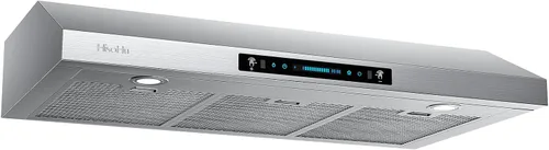 Miniatura 8 de HisoHu Campana extractora de gabinete de 30 pulgadas bajo conductos con 1200 CFM, campana de escape de cocina con detección de gestos de 4