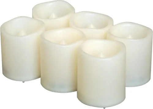 Miniatura 10 de CANDLE CHOICE Velas votivas sin llama que funcionan con pilas con temporizador, pequeñas luces LED con temporizador de ciclo diario automático