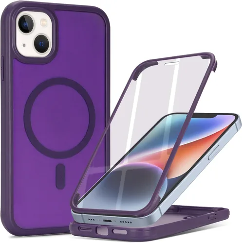 Miniatura 21 de Funda magnética para iPhone 12 mini con protector de pantalla integrado, compatible con MagSafe, para Apple 12 Mini, fundas de cuerpo completo