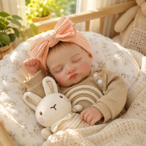 Miniatura 4 de KSBD Muñecas de bebé realistas Reborn de 20 pulgadas, muñecas de bebé recién nacidas realistas de la vida real, cuerpo de tela suave con accesorios