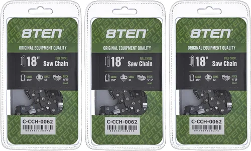 Miniatura 126 de 8TEN Cadena de motosierra semi cincel de 6 pulgadas .050 1/4 42 DL para Worx WG320 Black & Decker LLP120 (paquete de 3)
