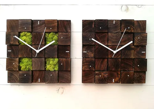 Miniatura 7 de Wall Clock, Christmas gift, Square Clock, Wooden Wall Clock, Scandinavian Decor, Unique Wall Clock, Modern Clock, Hanging Clock