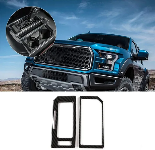 Miniatura 9 de Linskip Cubierta del panel de cambio de engranajes compatible con accesorios Ford F150 2015 2016 2017 2018 2019 2020 Ford F150 2015 2016 2017 2018