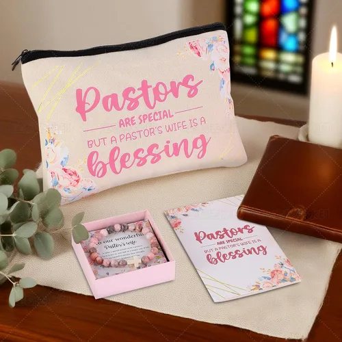 Miniatura 5 de Regalos de apreciación para la esposa del pastor para mujeres, regalos cristianos, regalo único para la esposa del pastor que incluye diario, vaso