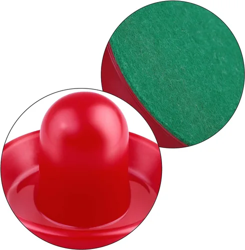 Miniatura 3 de URATOT Accesorios de hockey de aire - Empujadores, discos y paletas (4 empujadores, 8 discos rojos, 8 almohadillas verdes)