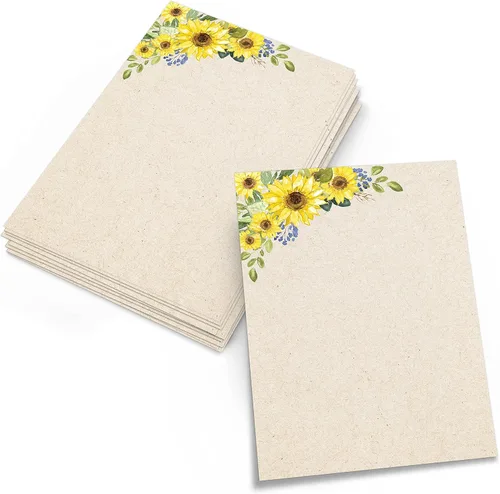 Miniatura 15 de 321Done Tarjetas florales rojas en blanco, juego de 50 tarjetas de notas de 4 x 6 pulgadas con diseño floral, tarjetas florales lisas, cartulina