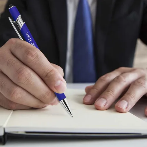 Miniatura 6 de Bolígrafos personalizados con nombre a granel, juego de bolígrafos personalizados, lápiz capacitivo grabado, logotipo, texto, regalo para negocios